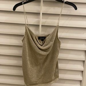 Topshop gold chain mail style tank